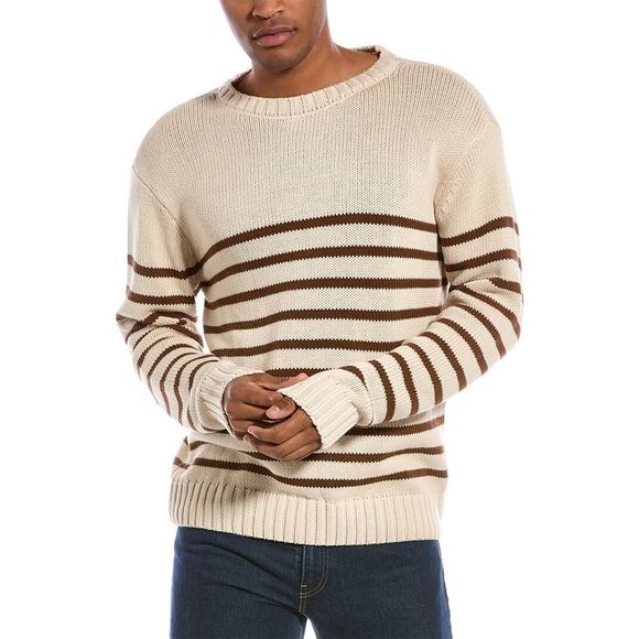 Onia Mens  Boatneck Sweater, White - Picture 1 of 3